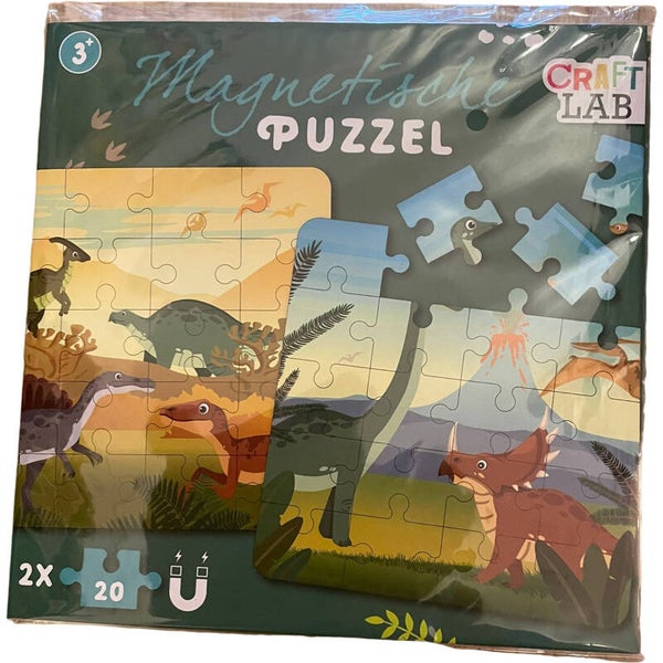 Dinosaurus magnetische puzzel