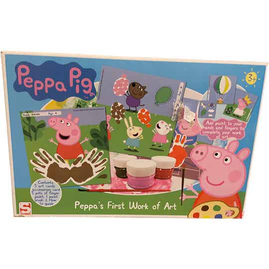 Peppa Pig eerste kunstwerk maken
