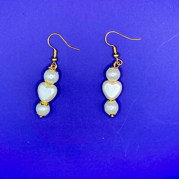 Oorbel parel hartje