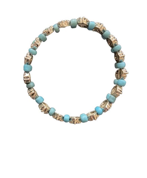 Armband elastisch blauw.