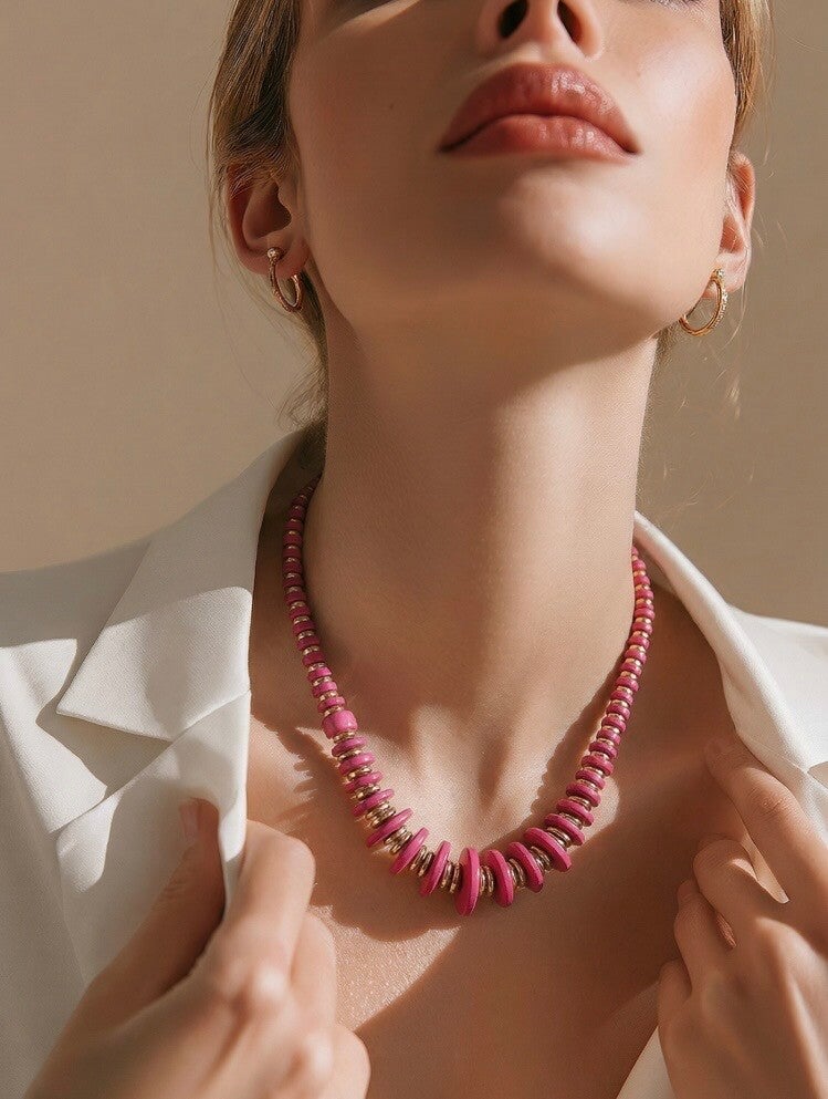 Houten kralenketting