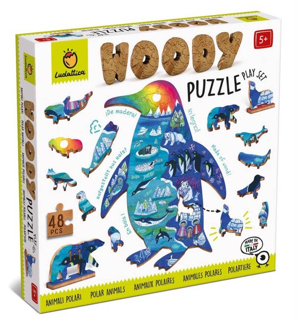 Ludattica - Houten Puzzel & Speelset: Pooldieren