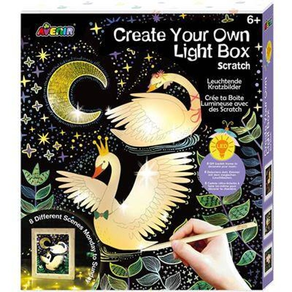 Avenir - Scratch Art: Light Box Zwaan