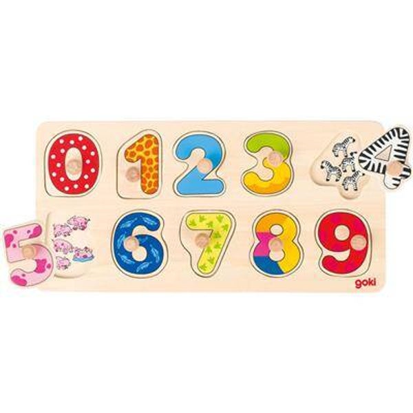 Goki - Houten Steekpuzzel Cijfers