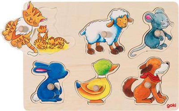 Goki - Houten Steekpuzzel Moeder en Kind