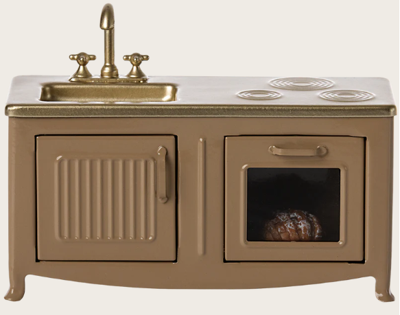 Maileg - Metalen keuken voor muizen, Kitchen mouse - Brown