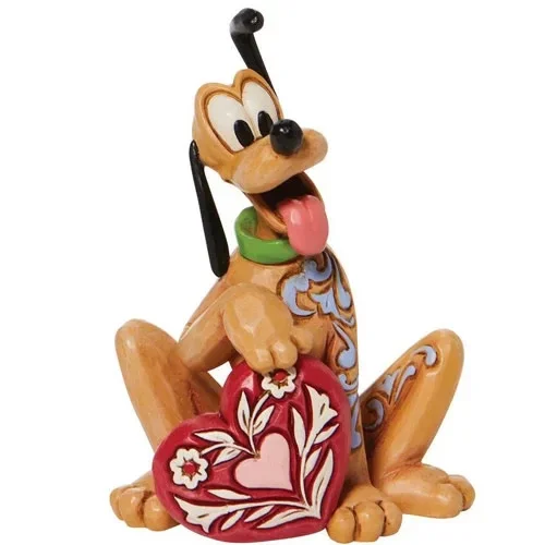 Pluto with Heart Mini Figurine - Disney Traditions