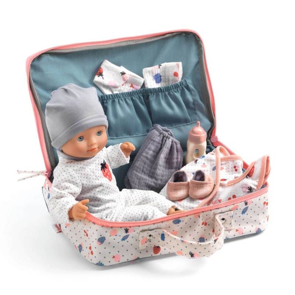 Djeco - Pomea Babypop met Reiskoffer