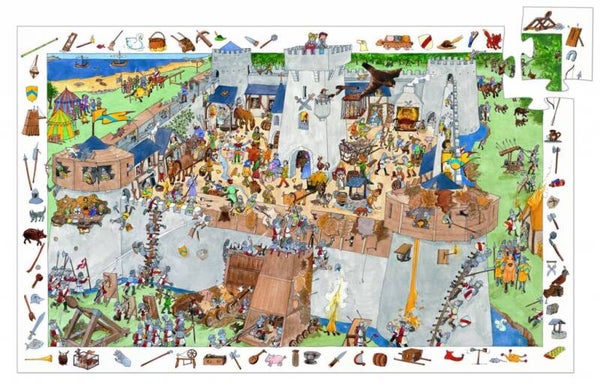 Djeco - Observatiepuzzel Kasteel 100st