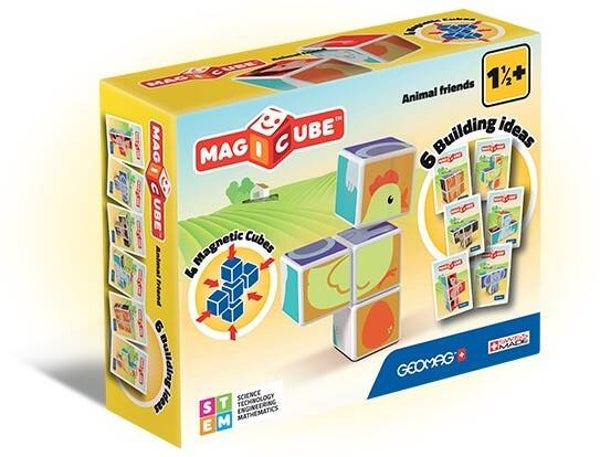 Geomag - Magicube Printed Animal Friends + Cards 7-delig
