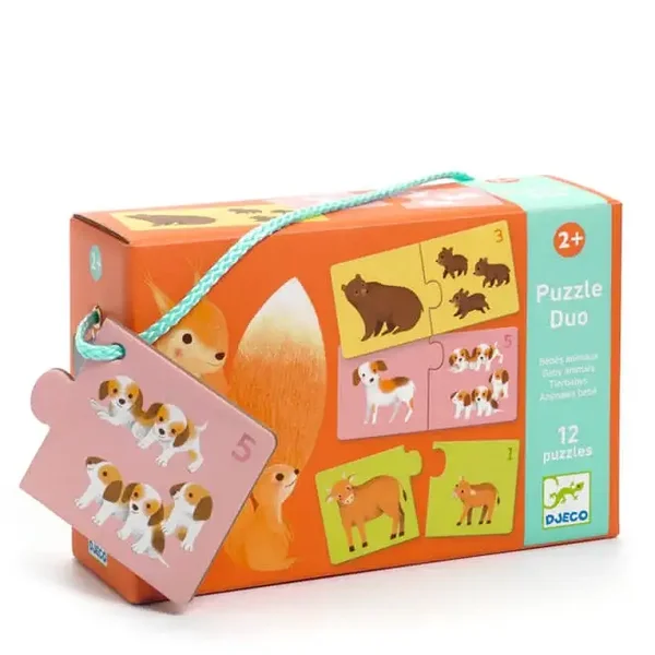 Djeco - Duo Puzzel Baby Dieren