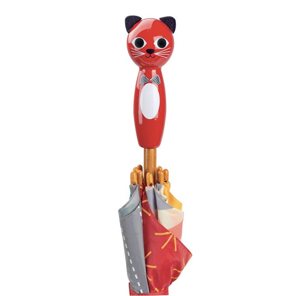 Vilac - Houten Kinderparaplu Rode Kat