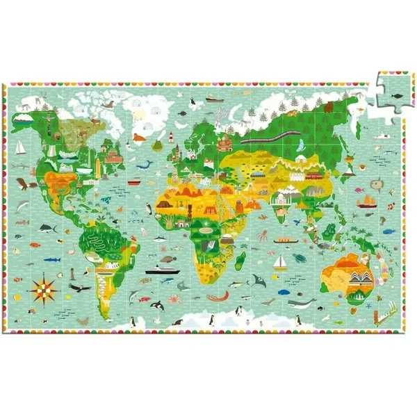Djeco - Observatiepuzzel De Wereld 200st