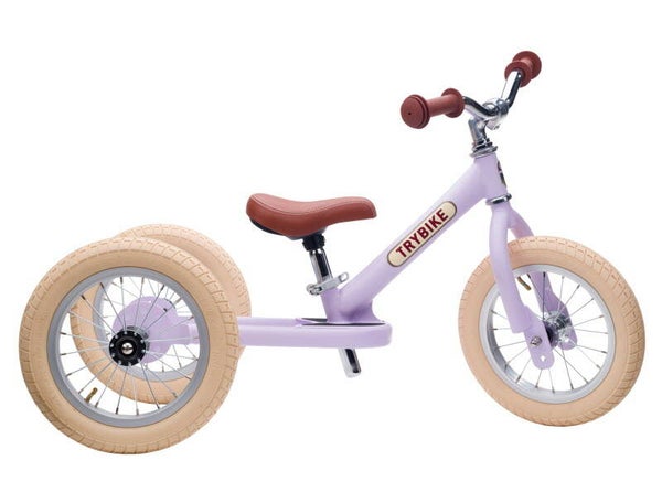 Trybike Vintage: Mat Lila - 2-in-1 Loopfiets