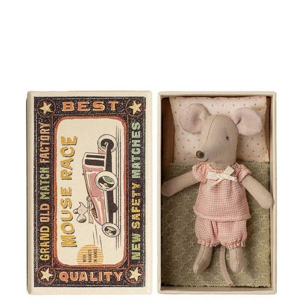 Maileg - Kleine zus muis in doosje, Little sister mouse in matchbox