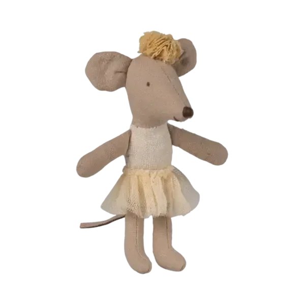Maileg - Ballerina mouse, Little sister - Off white