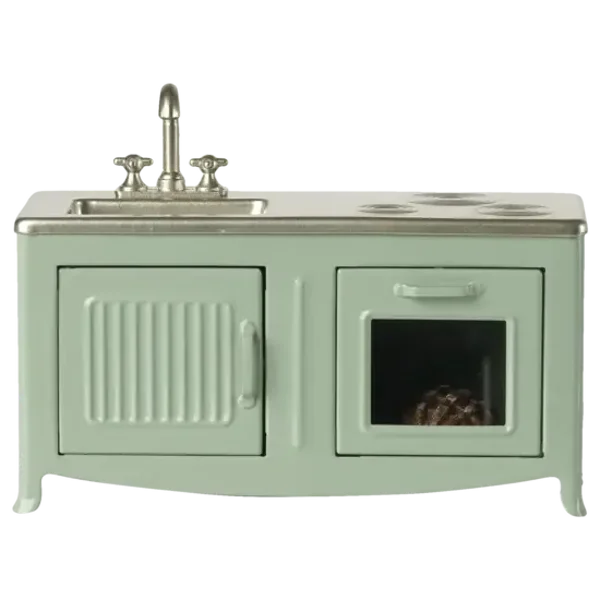 Maileg - Metalen keuken voor muizen, Kitchen mouse - Mint