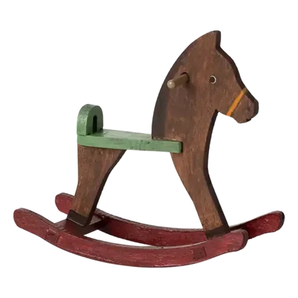 Maileg - Hobbelpaard, Muis, Rocking horse, Mouse - Dark brown