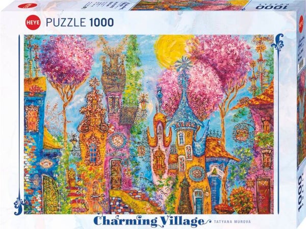Heye Puzzle - Pink Trees, Charming Village
