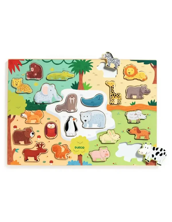 Djeco - Houten Puzzel Dieren