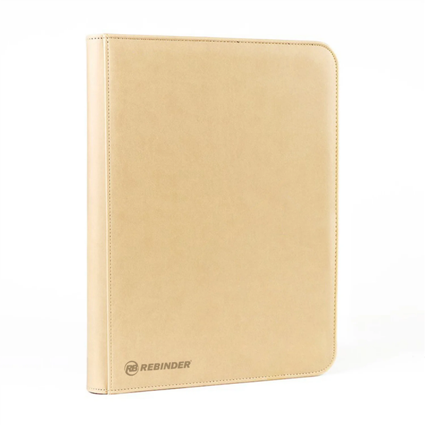 Rebinder - 9 Pocket Toploader Zippered Binder - Zandkleurig