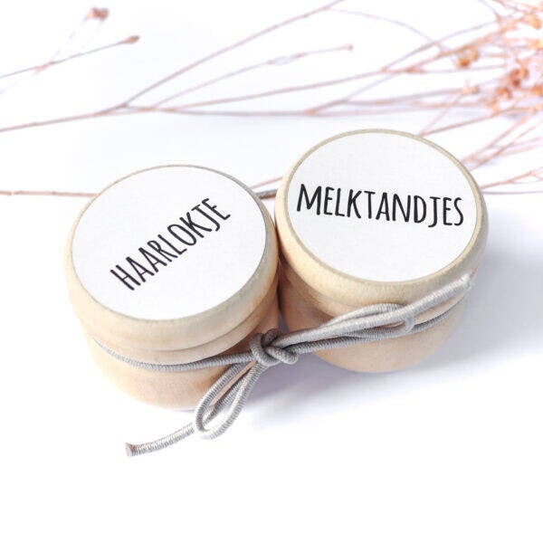 Fien & Feau - Melktandjes & Eerste Haarlokje Bewaardoosje set - Wit