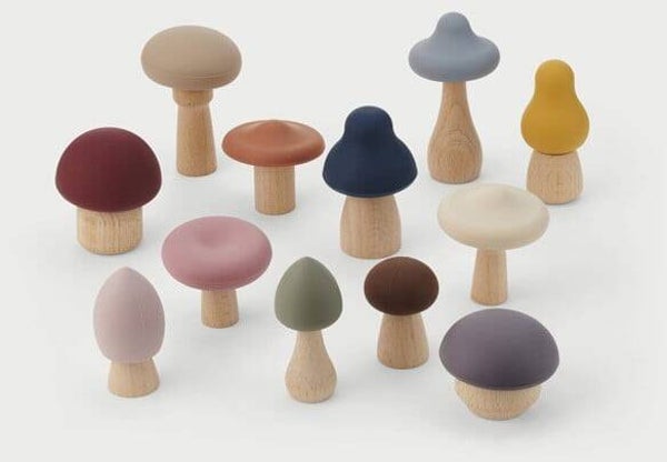 Tickit - Houten Paddenstoelen 12st