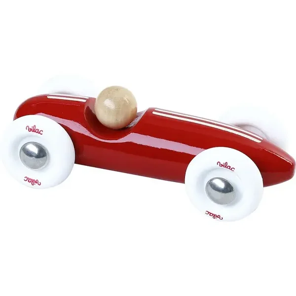 Vilac - Kleine Houten Auto Vintage Grand Prix - Rood