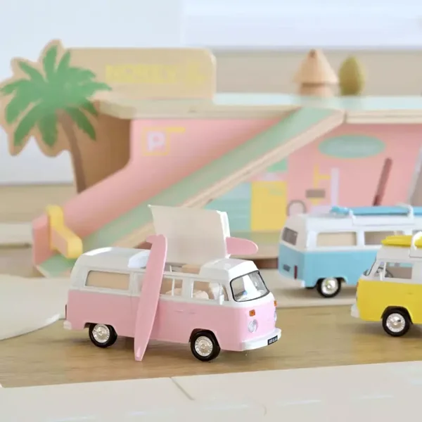 Norev - VW Combi T2b Camper Van 1973 Roze Jet-car