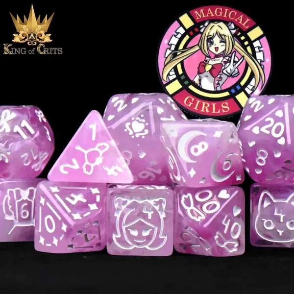 DnD Dice - Magical Girls - 11 Dice Set