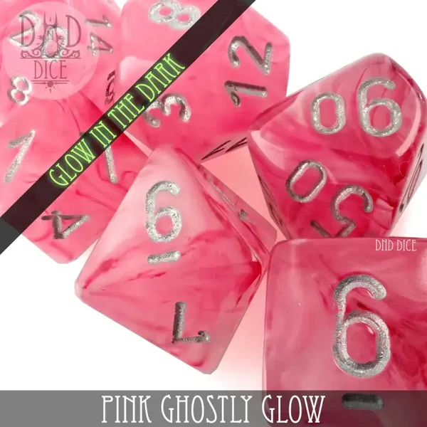 D&D Dice - Chessex - Pink Ghostly Glow in the Dark