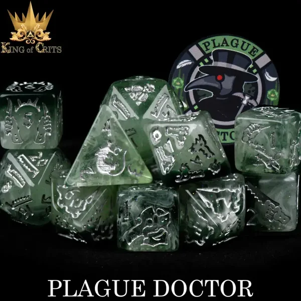 DnD Dice - Plague Doctor - 11 Dice Set