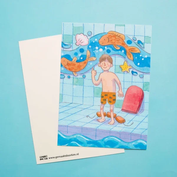 Gemaakt door Kim - Afzwemmen jongen
