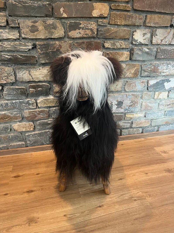 Hocker Alpaka, schwarz