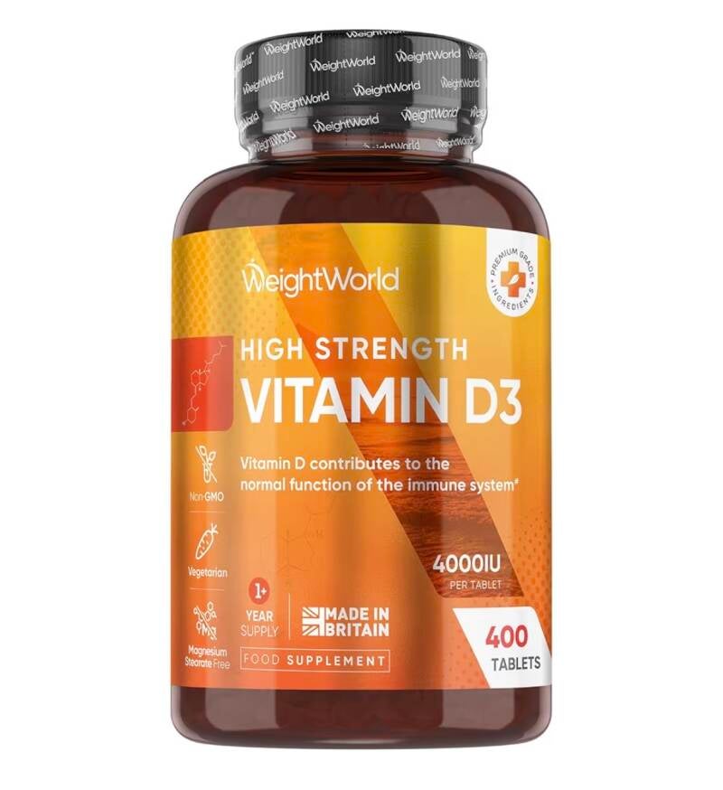 Vitamin D3 4000IU - 1+ Year Supply - 400 Tablets - Easy to Swallow 6mm Micro Vitamin D Tablets