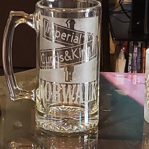 Glass mug/cup 1 sided