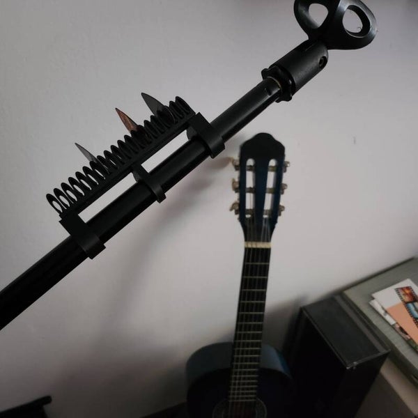 🎸 3D-Printed Guitar Pick Holder for Microphone Stand 🎤