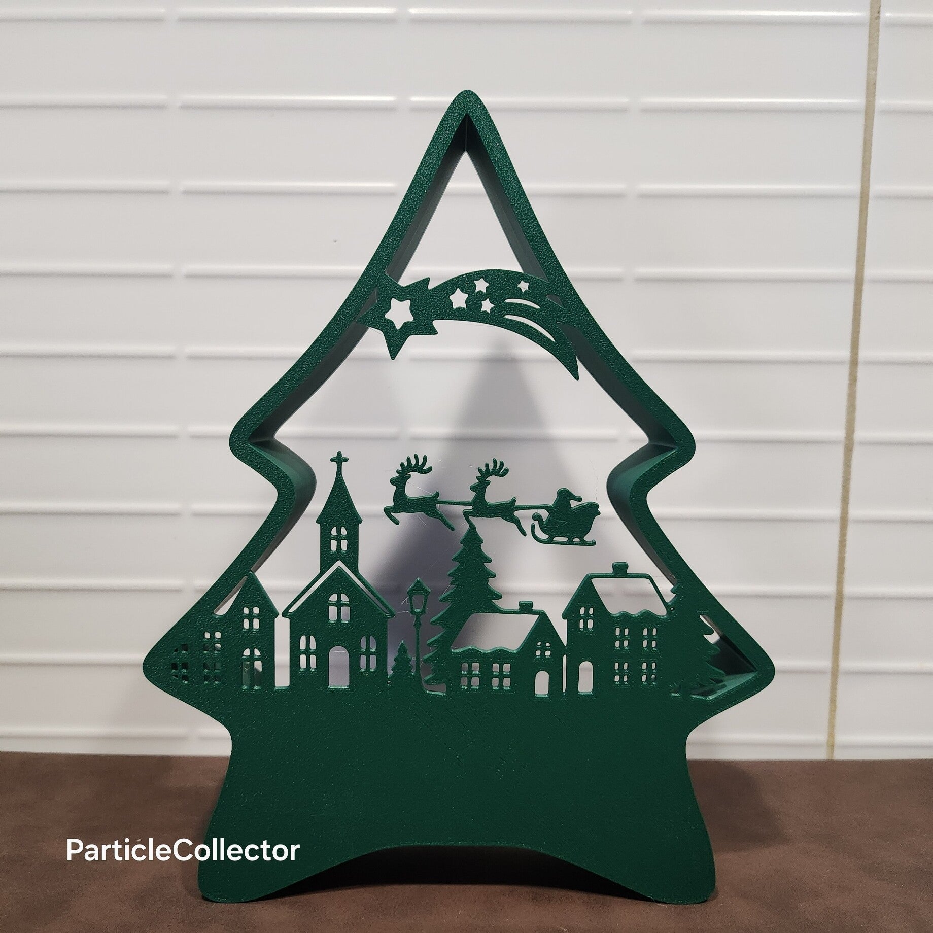 Kerst Dorp Silhouet Sfeerlicht