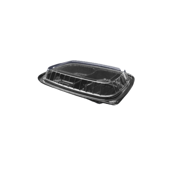 Contenedor base negra con tres divisiones 25x17 cm