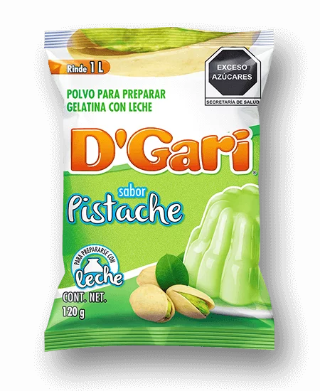 Gelatina D'Gari sabor pistache 120 g