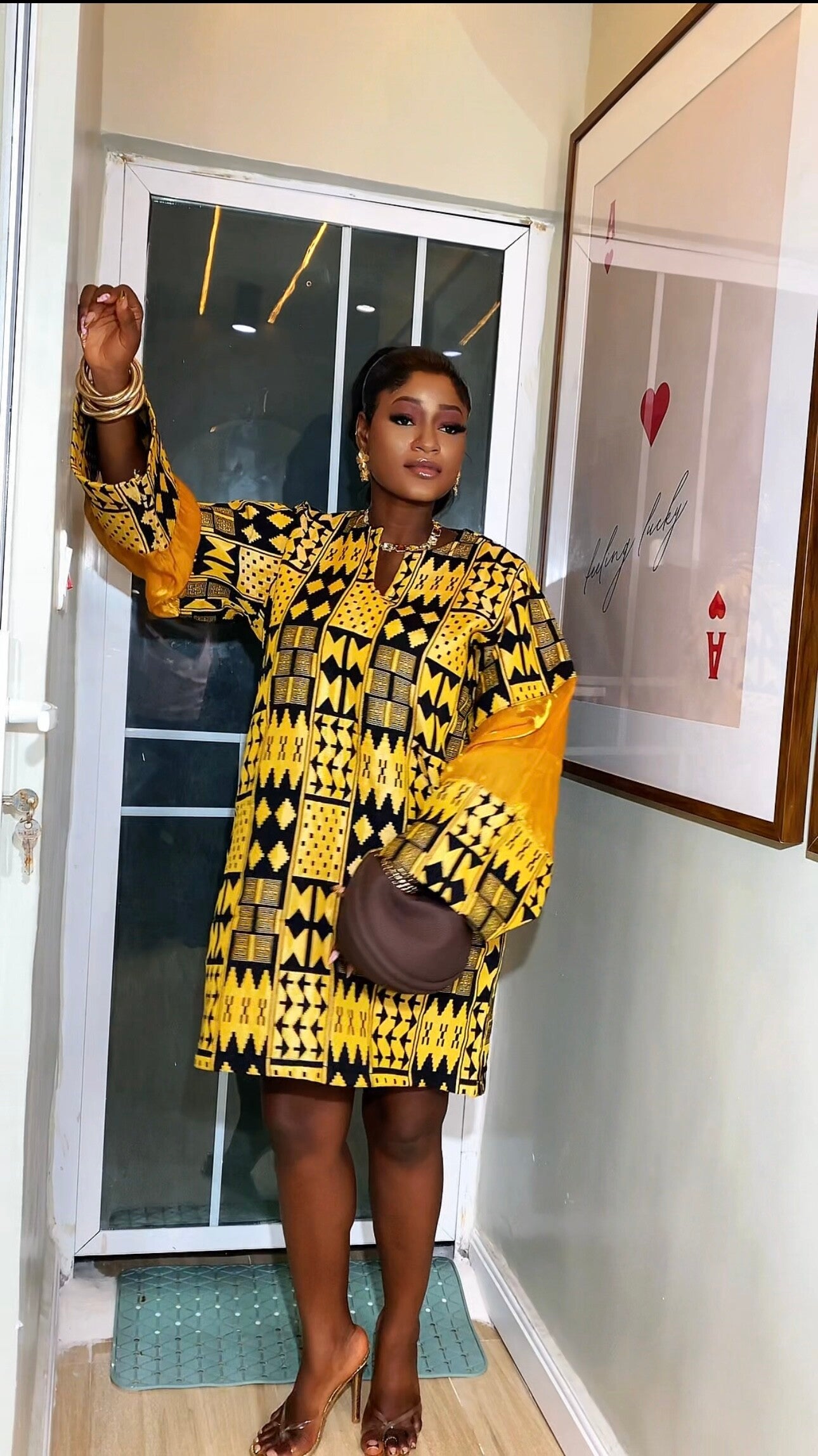 Tomike Akwete Dress Elegant African Women’s Traditional Dress | Handwoven Akwete Fabric | UK, USA & Europe