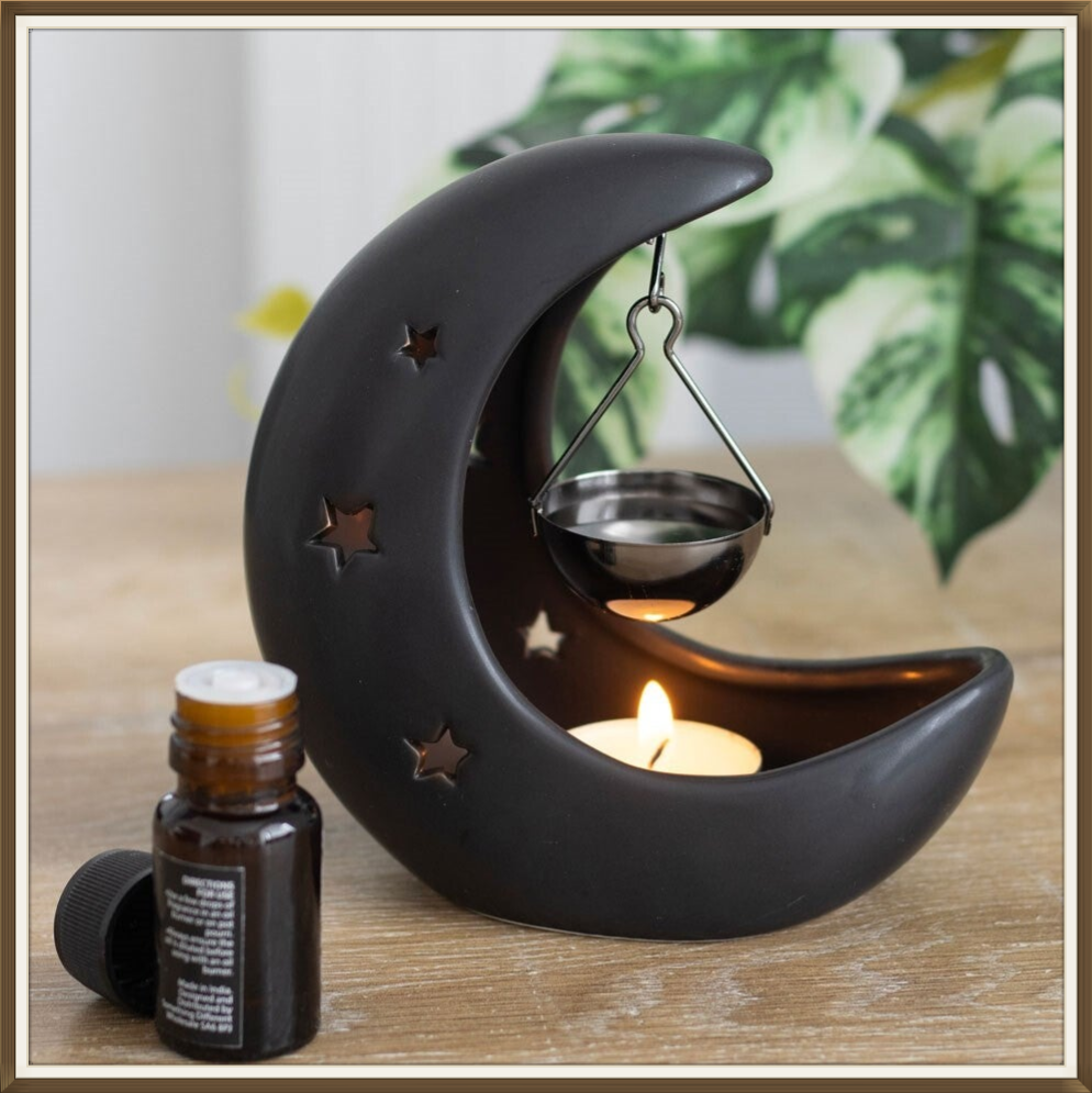 Brule-parfum Croissant de Lune noir