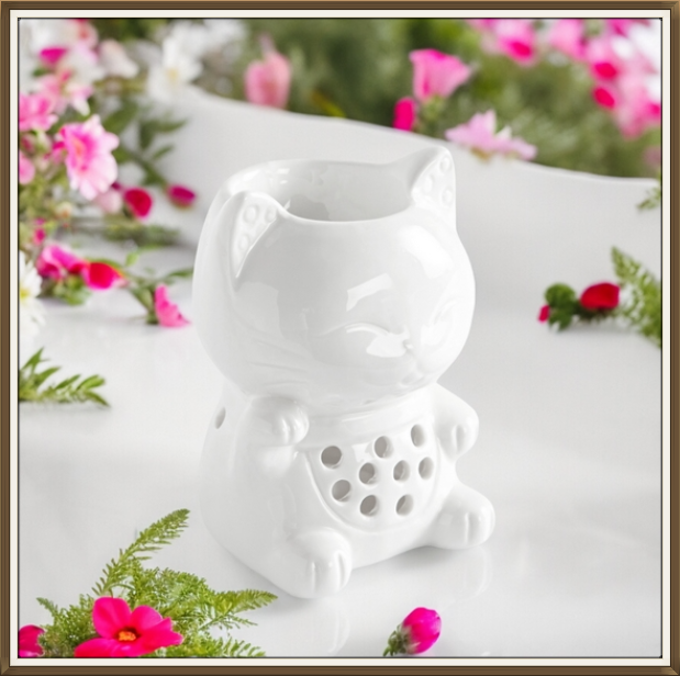 Brule-parfum Chat porte bonheur