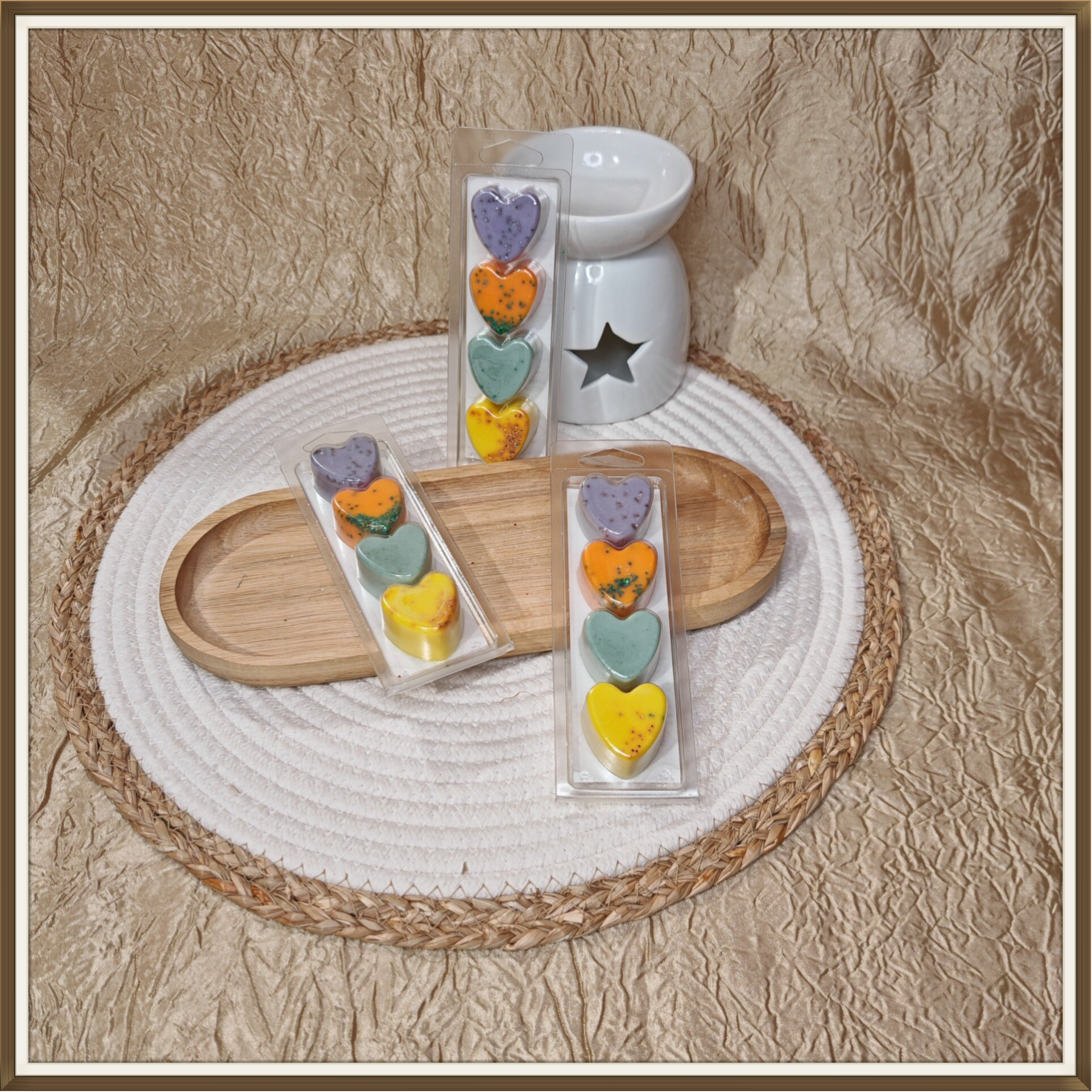 Coffret 4 fondants parfumés Coeurs - Souvenirs de vacances