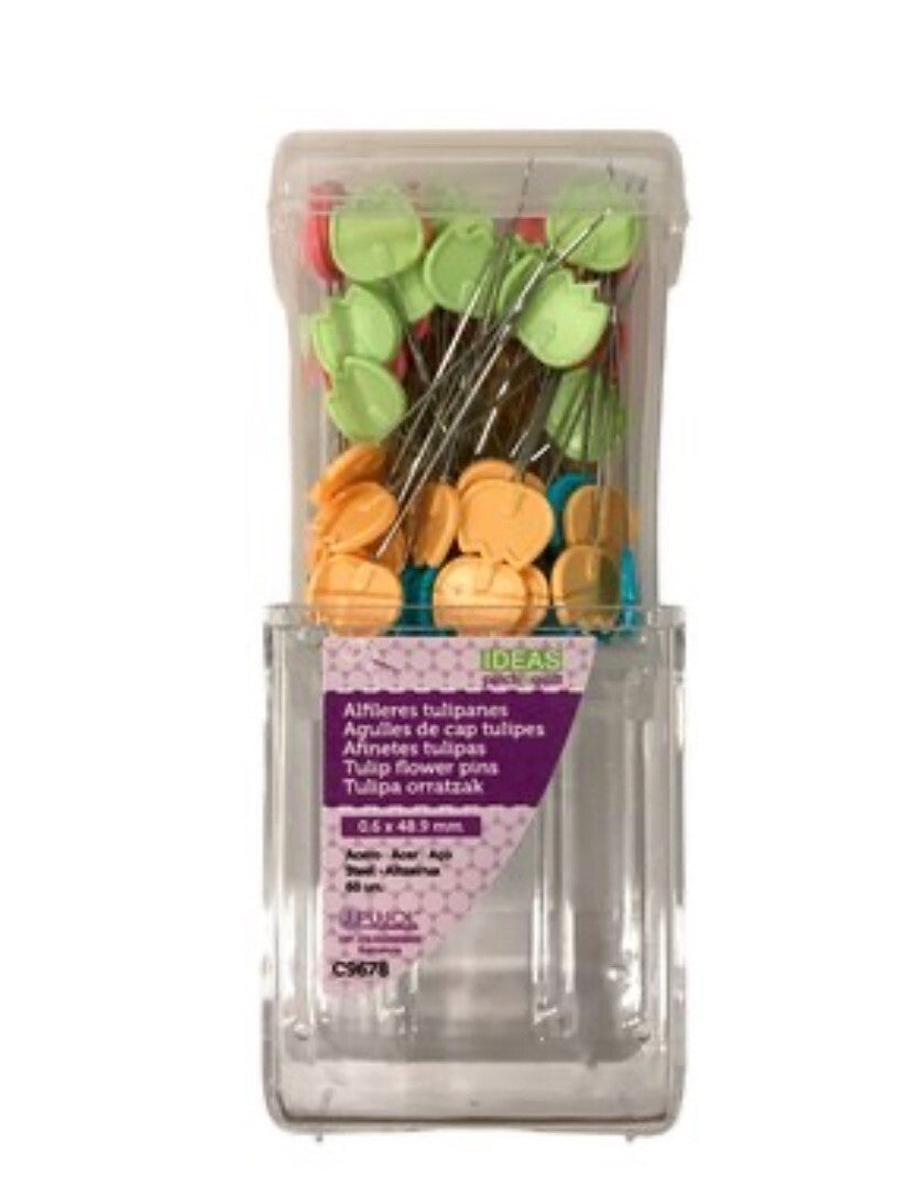 Alfileres Tulipanes de patchwork