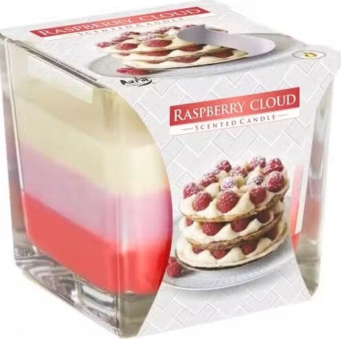 Bougies Arc-en-Ciel en Verre - Nuage de framboise