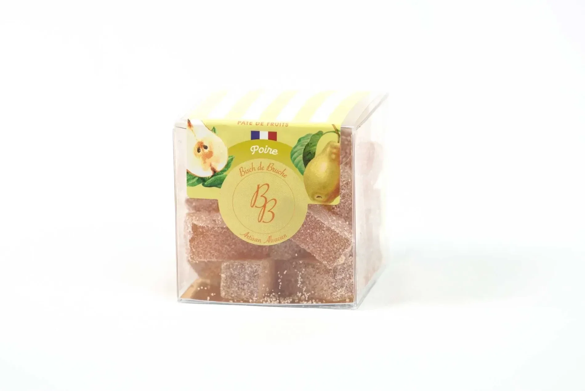 Pâtes de fruits artisanales (100 % Fruits) Poire (Boîte de 180g)