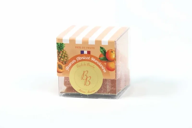 Mélange de Pâtes de fruits (100 % Fruits) Ananas, Abricot et Mandarine (Boîte de 180g)