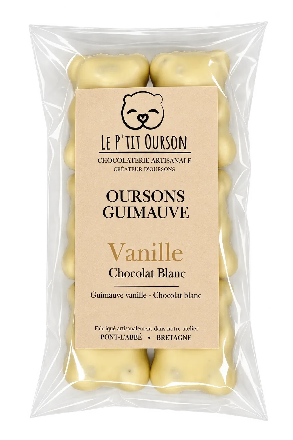 Oursons guimauve vanille - chocolat blanc