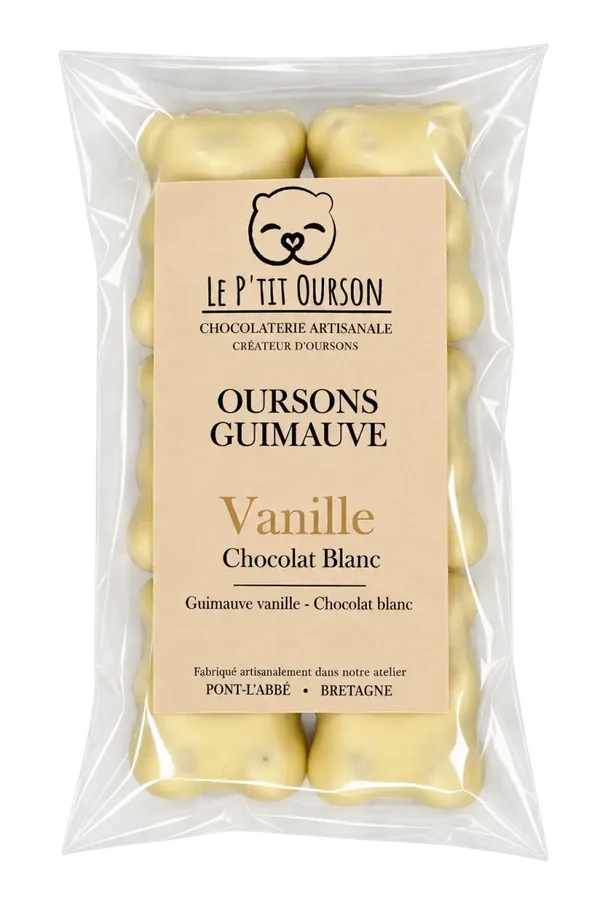 Oursons guimauve vanille - chocolat blanc